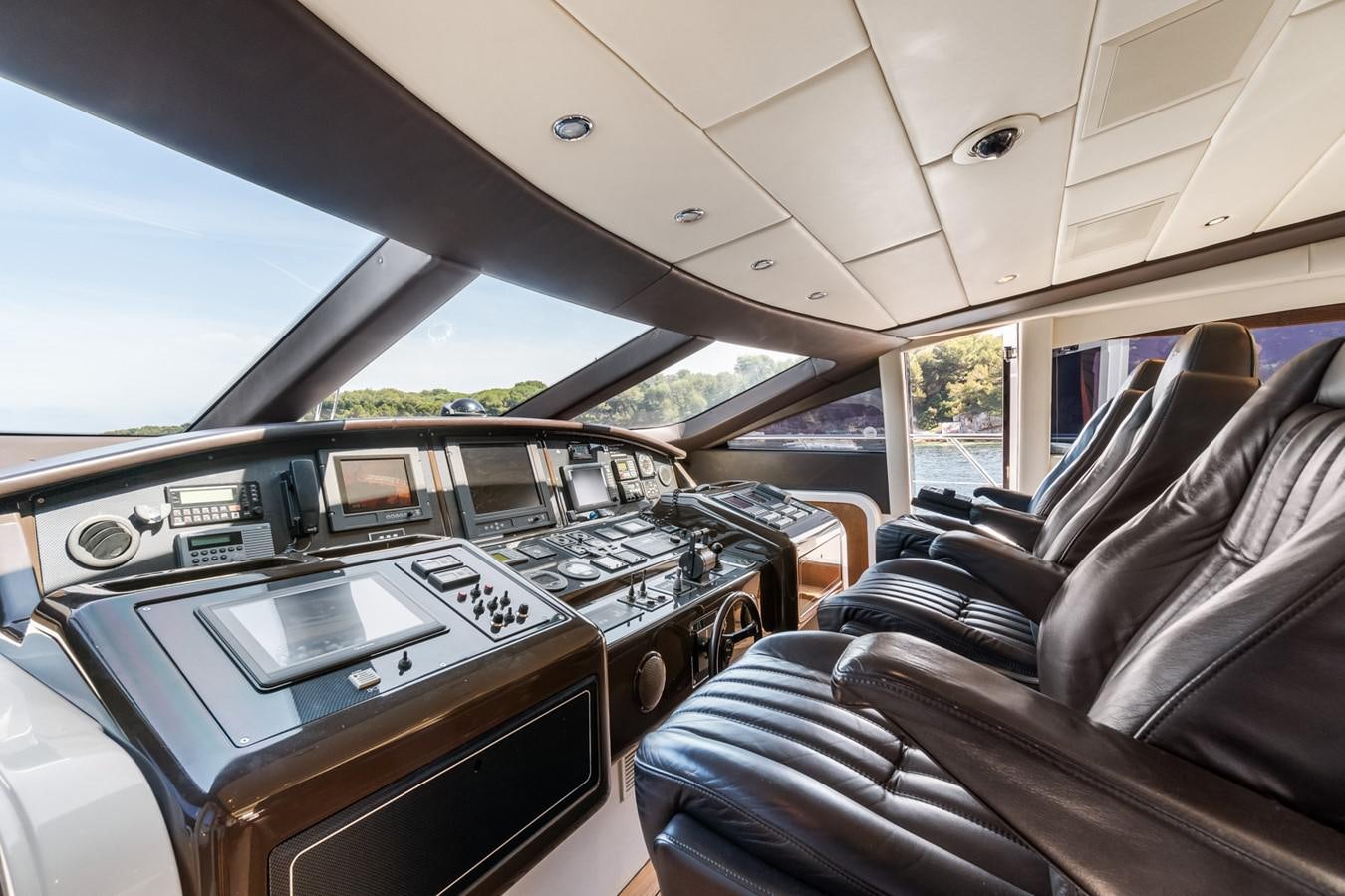 inside of a car aboard KUY KUY Yacht for Sale