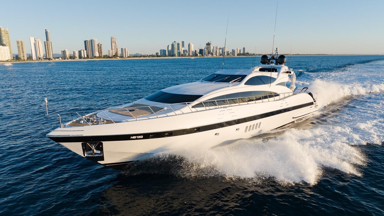 a yacht on the water aboard HELLS BELLS Yacht for Sale