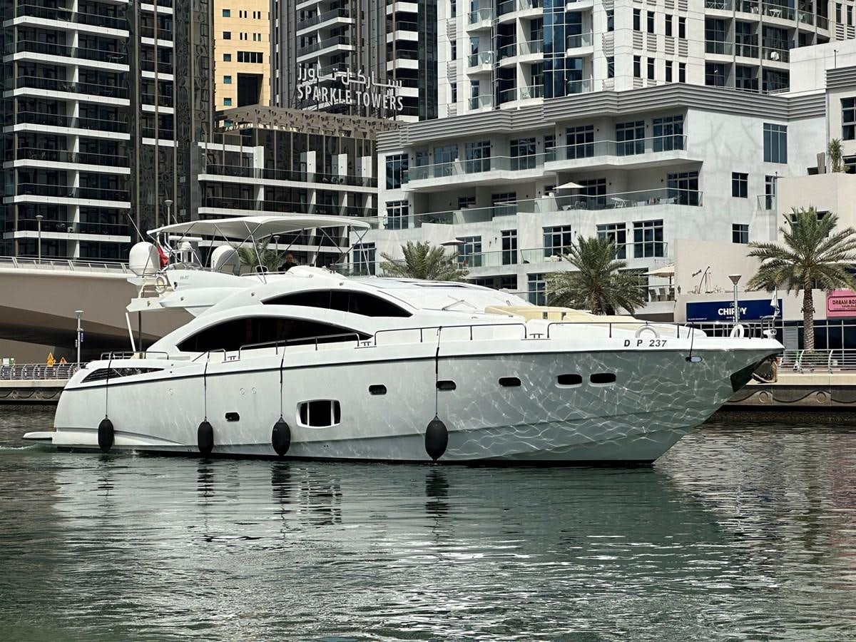 a white yacht in the water aboard MANIA Yacht for Sale