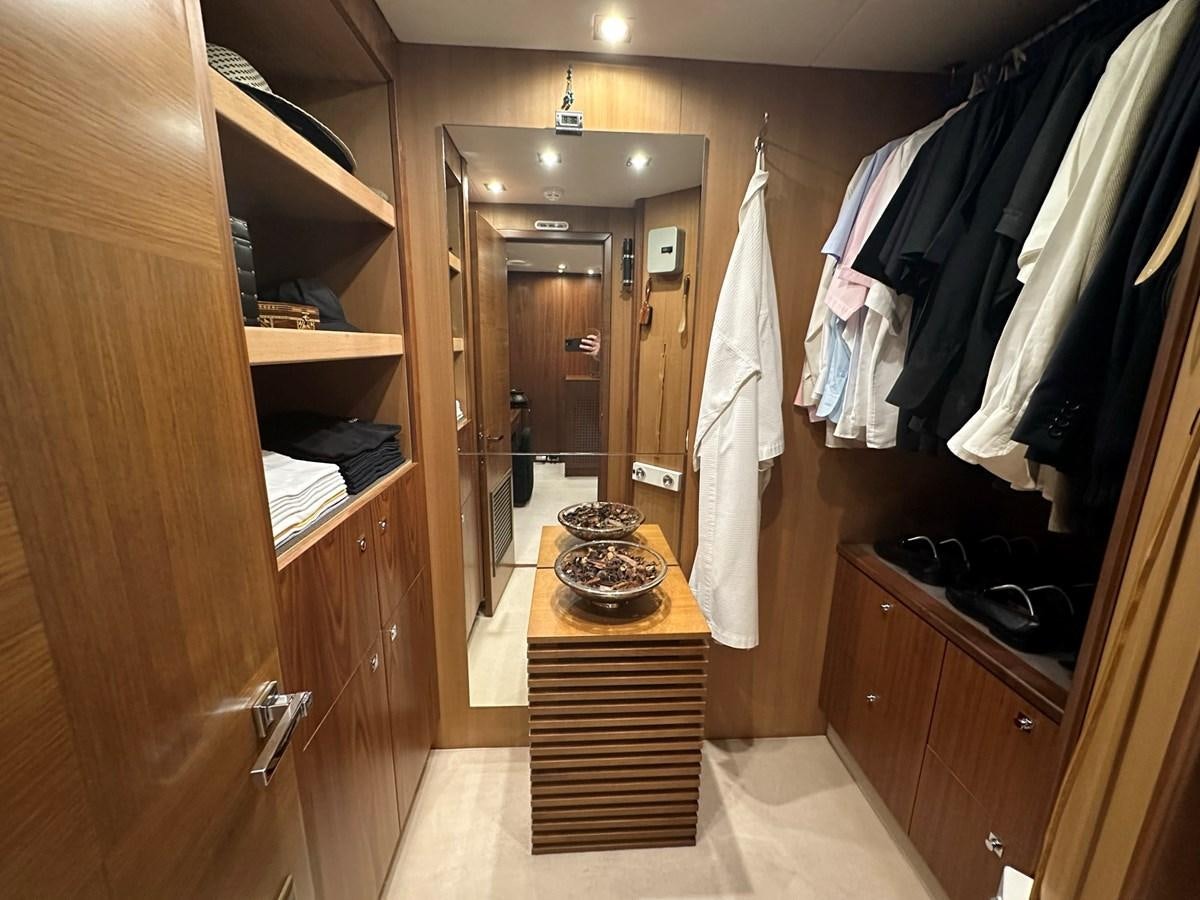 a bathroom with a sink and a mirror aboard MANIA Yacht for Sale