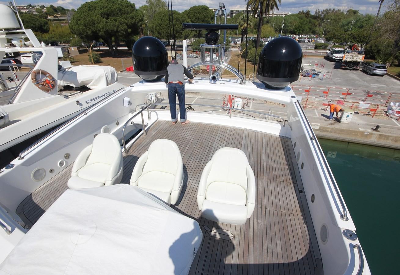 a person standing on the deck of a boat aboard COPPER 3 Yacht for Sale
