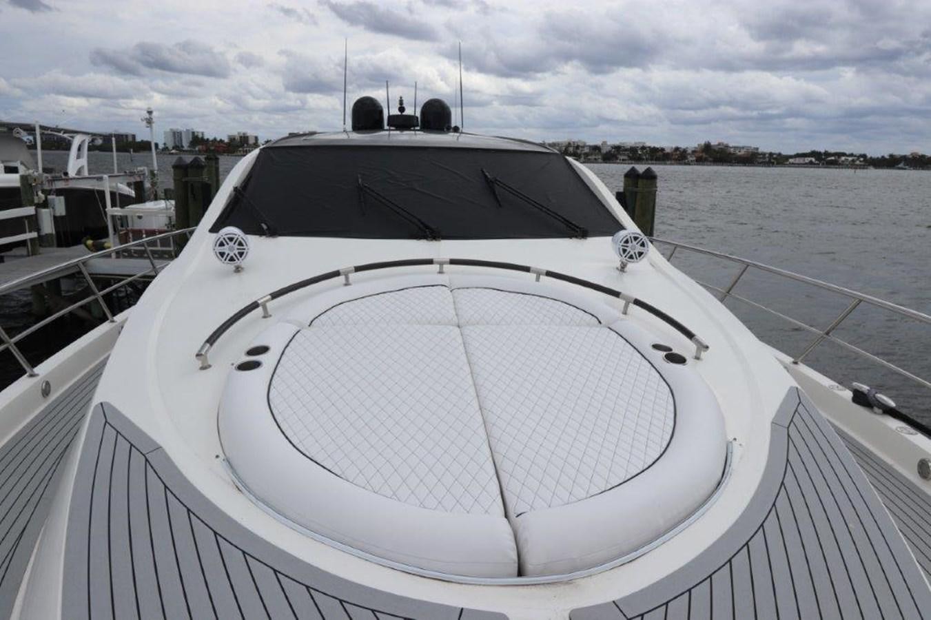 a large white circular object on a deck aboard BG Yacht for Sale