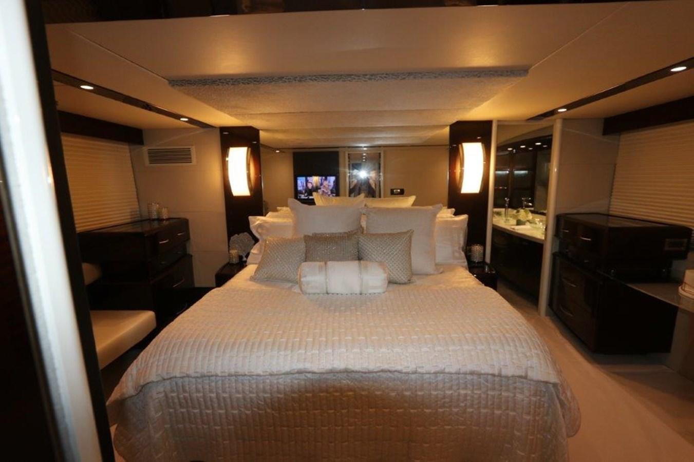 a bed in a hotel room aboard BG Yacht for Sale