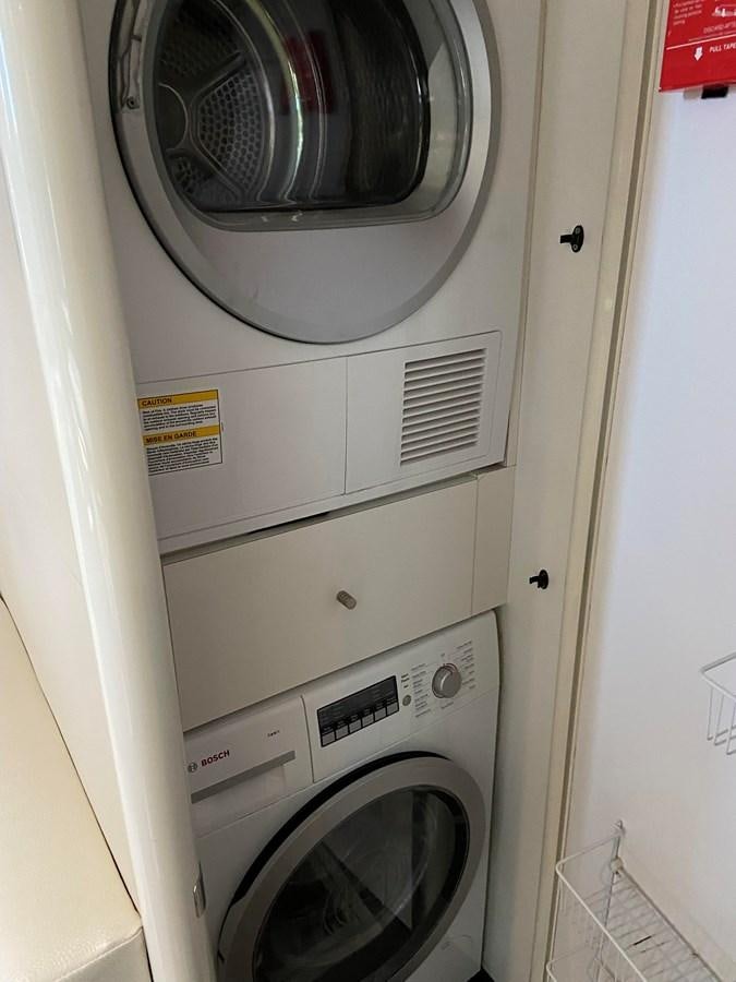 a white washing machine aboard BG Yacht for Sale