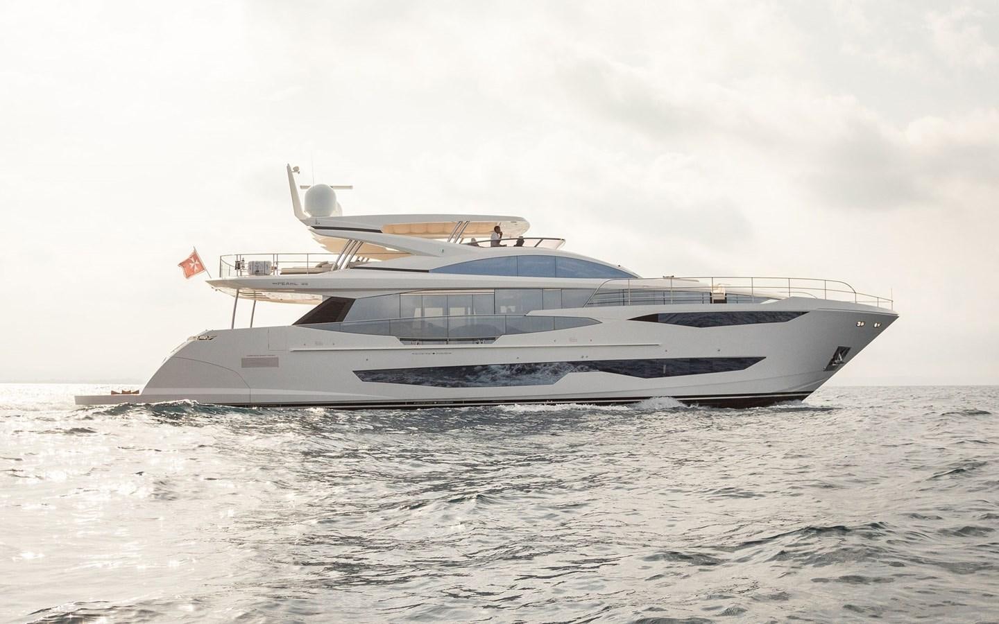 a boat in the water aboard THETIS Yacht for Sale
