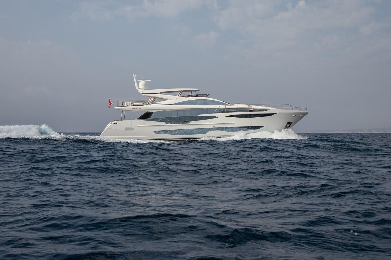 a boat in the water aboard THETIS Yacht for Sale