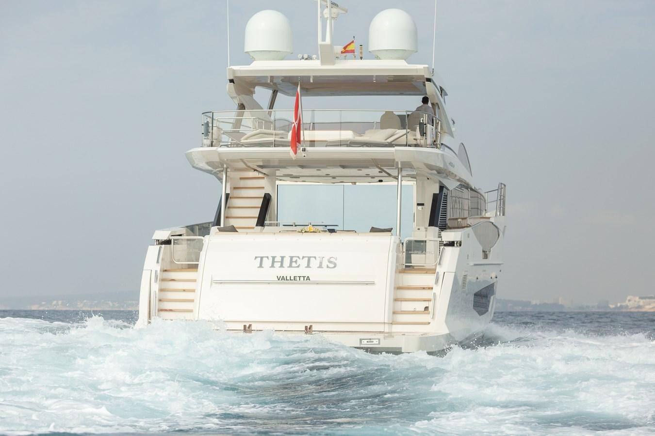a boat in the water aboard THETIS Yacht for Sale