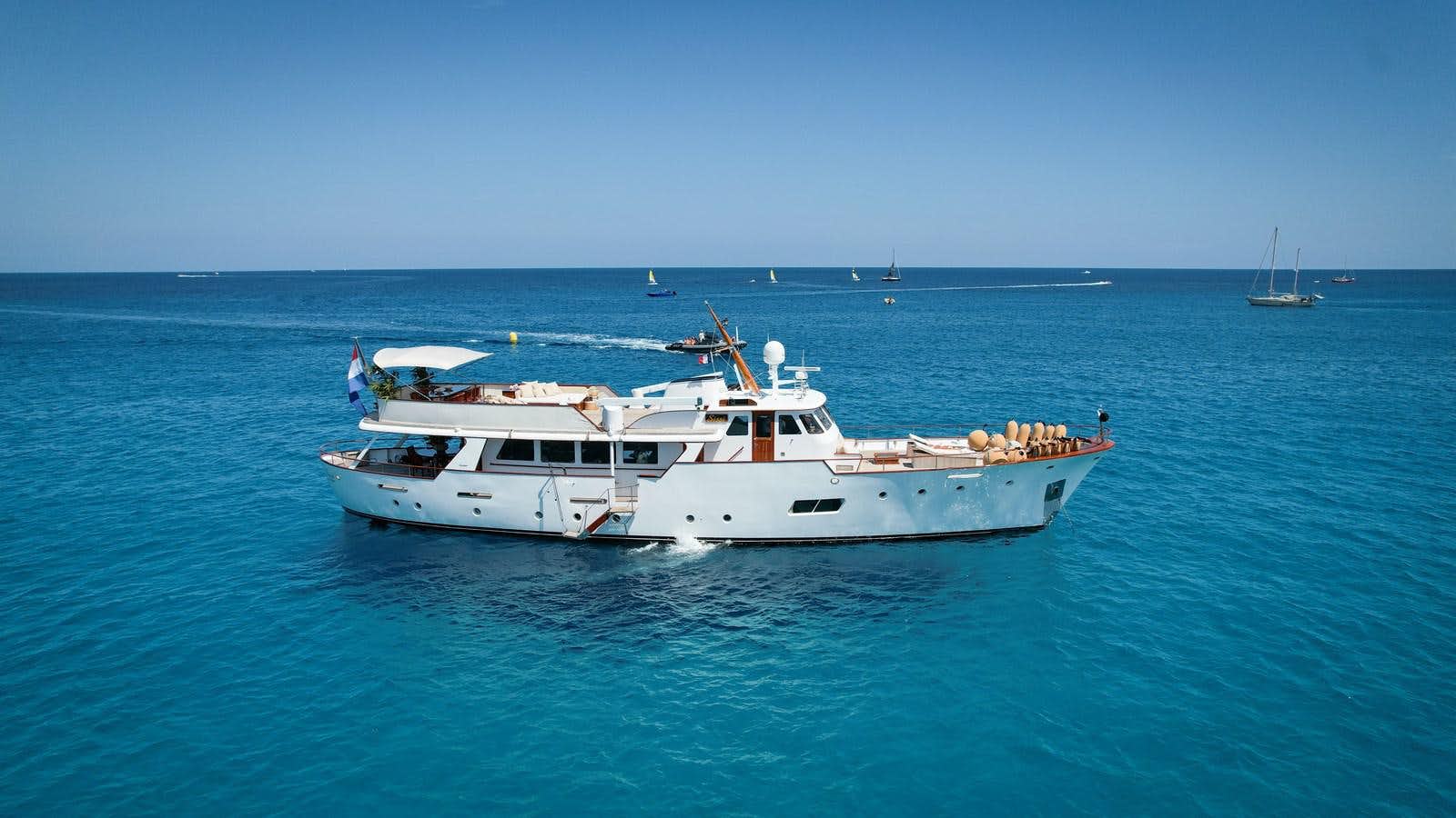 a group of boats in the water aboard SISSI Yacht for Sale