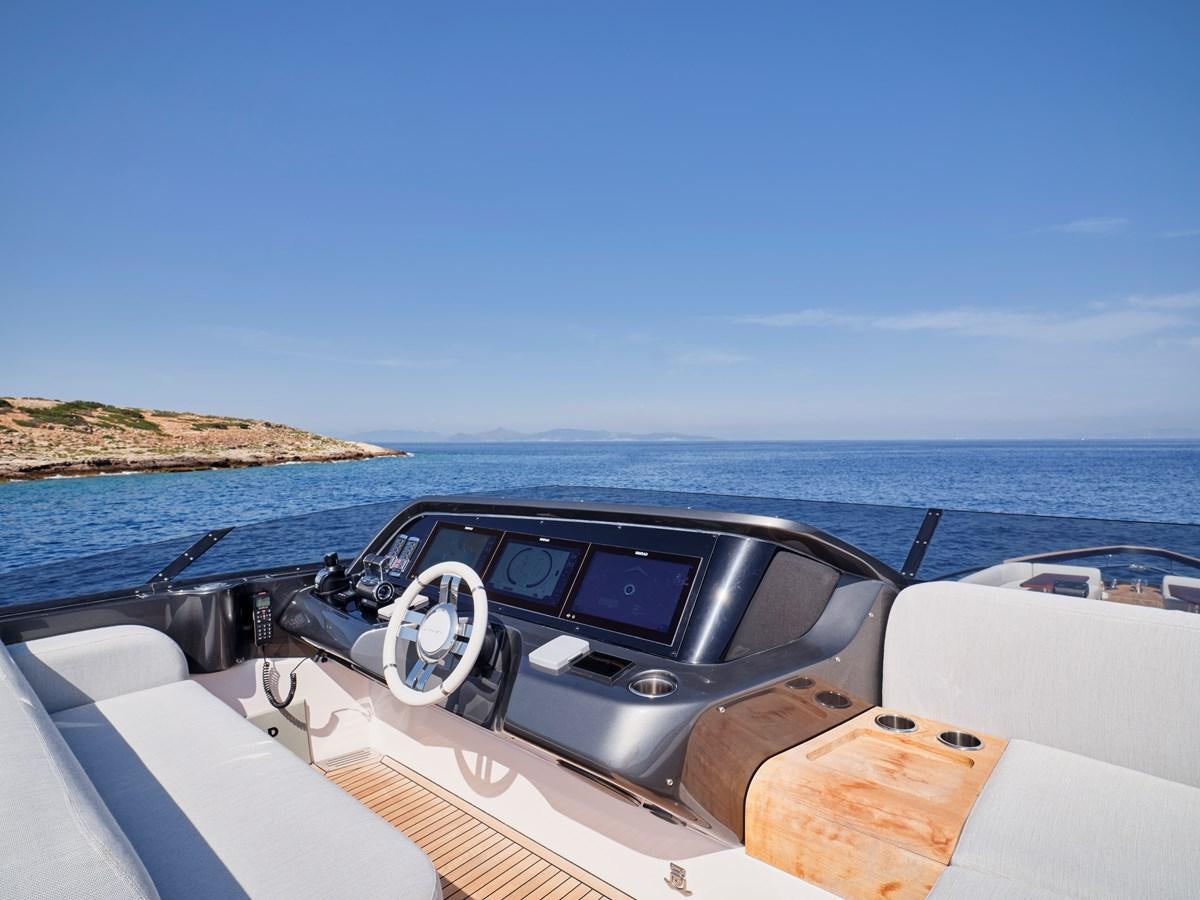a car on a boat aboard D FIVE Yacht for Sale