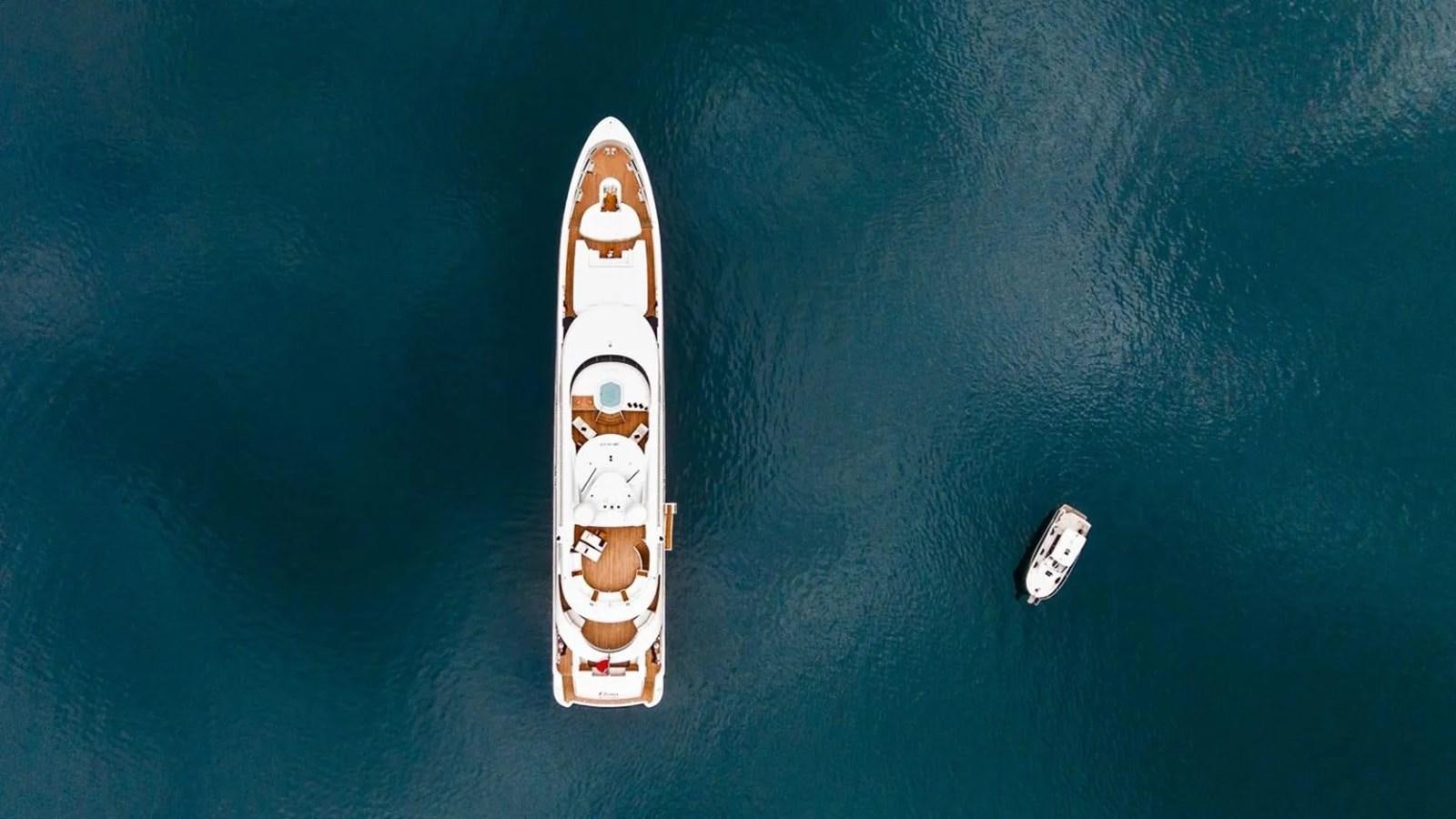 a rocket with a cartoon on it aboard ELENA Yacht for Sale