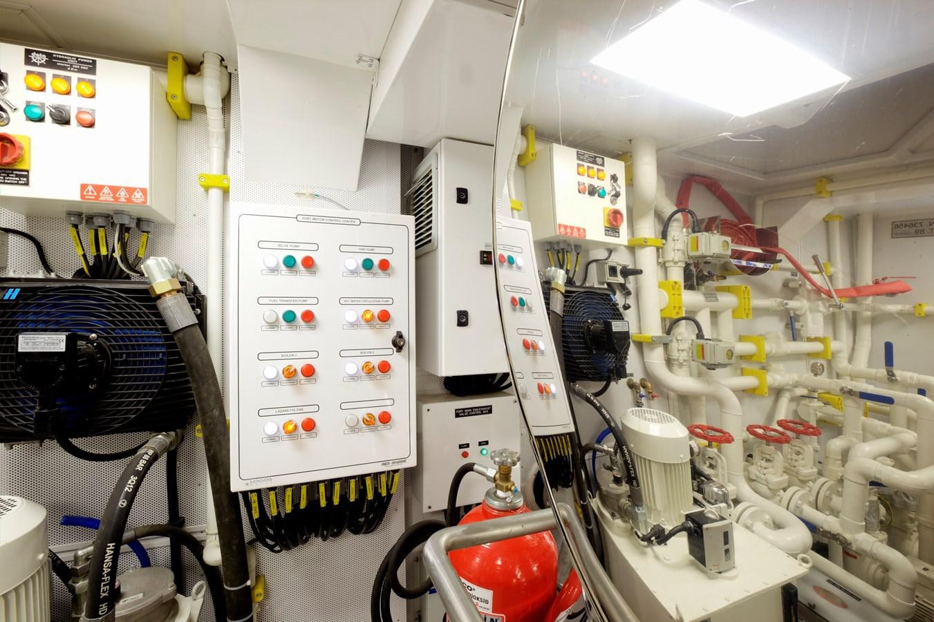 a room with several machines aboard SHU U RITE Yacht for Sale