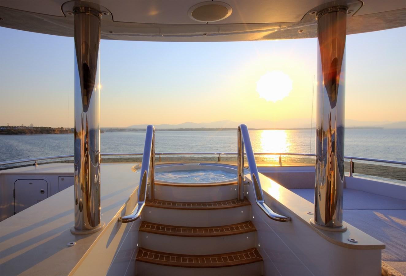 a boat on a deck aboard SHU U RITE Yacht for Sale