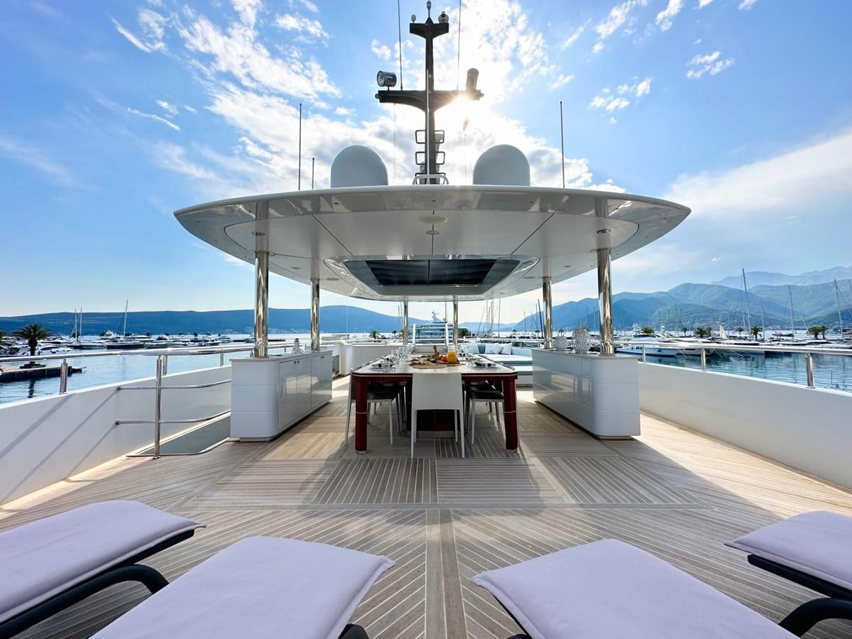 a large white building with a dome and a roof with a cross on top aboard SHU U RITE Yacht for Sale