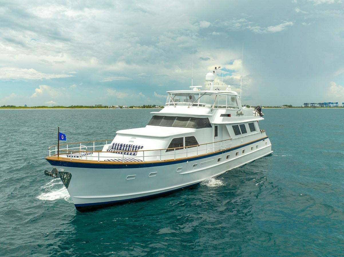 a large white boat in the water aboard MY WAY Yacht for Sale
