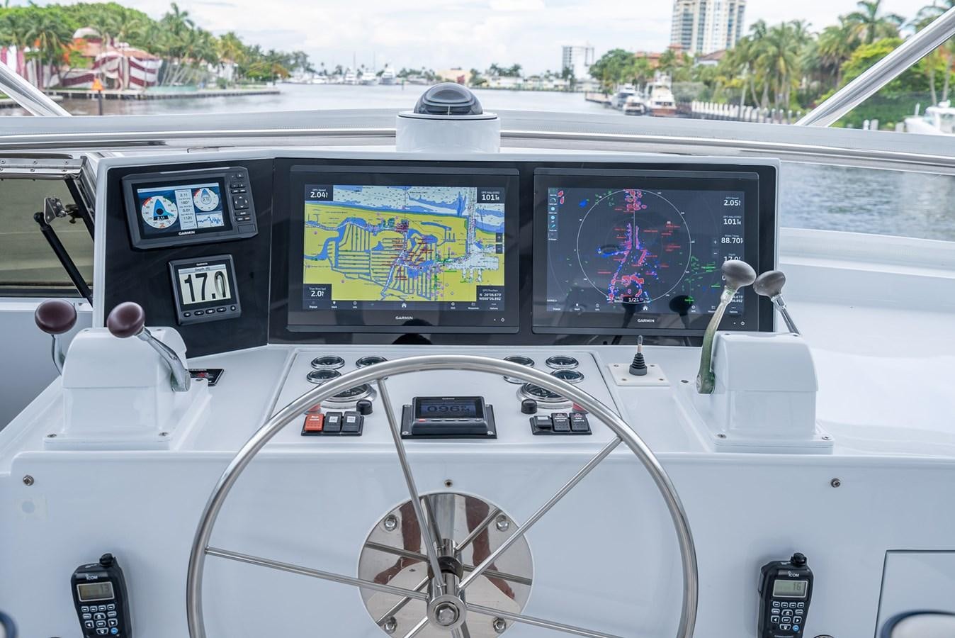 a dashboard of a car aboard MY WAY Yacht for Sale