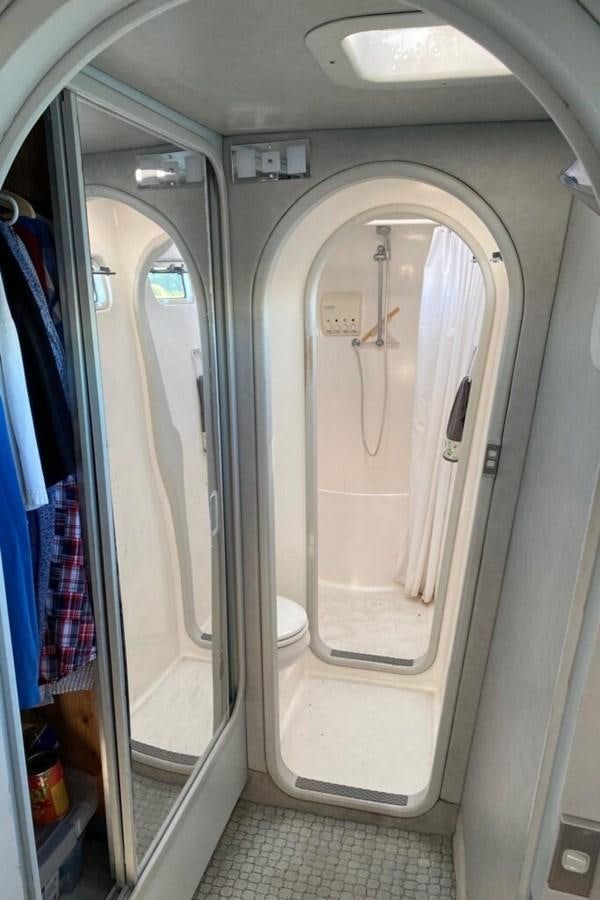 a door open to a room aboard AWESOME Yacht for Sale