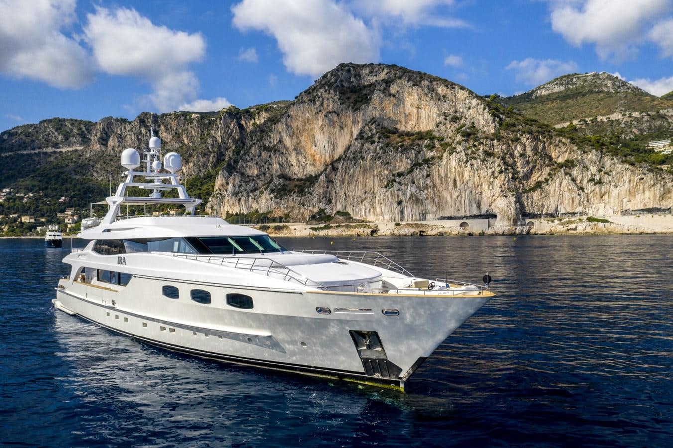 a boat on the water aboard TIAMAT Yacht for Sale