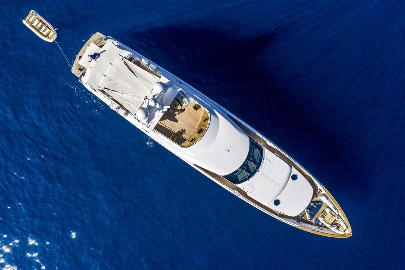 a satellite in space aboard TIAMAT Yacht for Sale