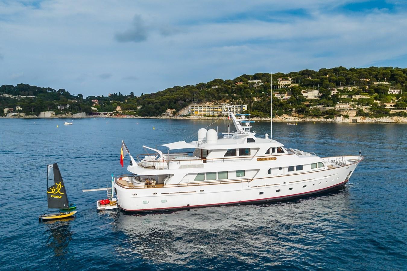 a boat in the water aboard CORNELIA Yacht for Sale