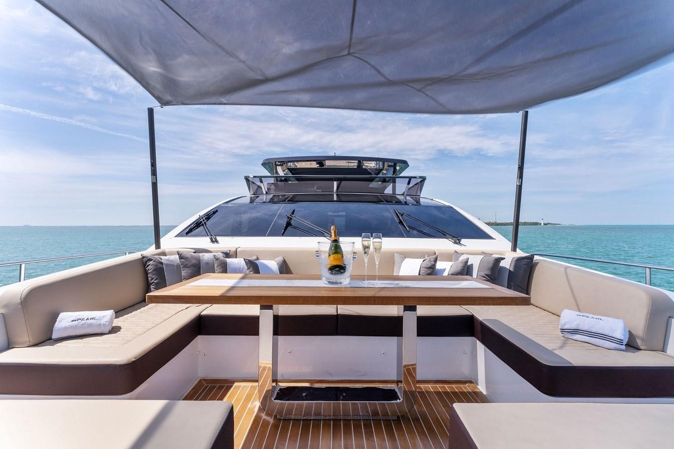 a boat on a deck aboard FOR DISPLAY ONLY Yacht for Sale