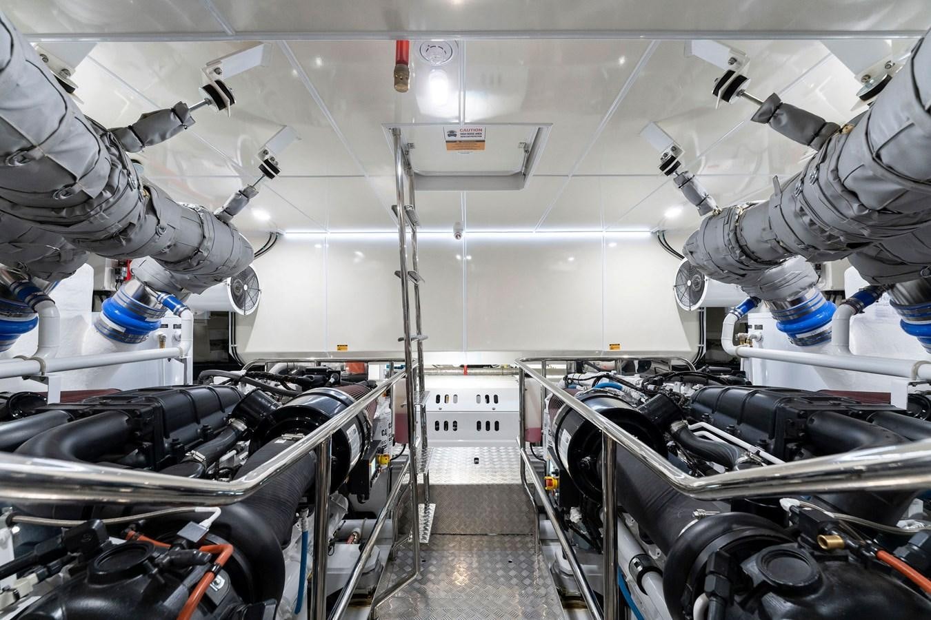 a room with machinery and pipes aboard FOR DISPLAY ONLY Yacht for Sale