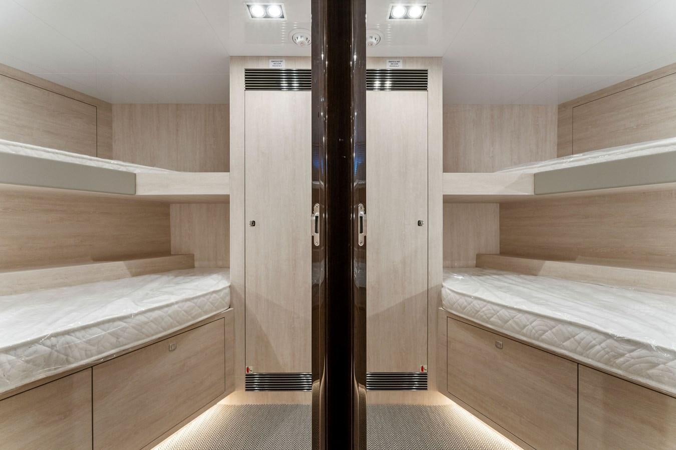 a room with bunk beds aboard FOR DISPLAY ONLY Yacht for Sale