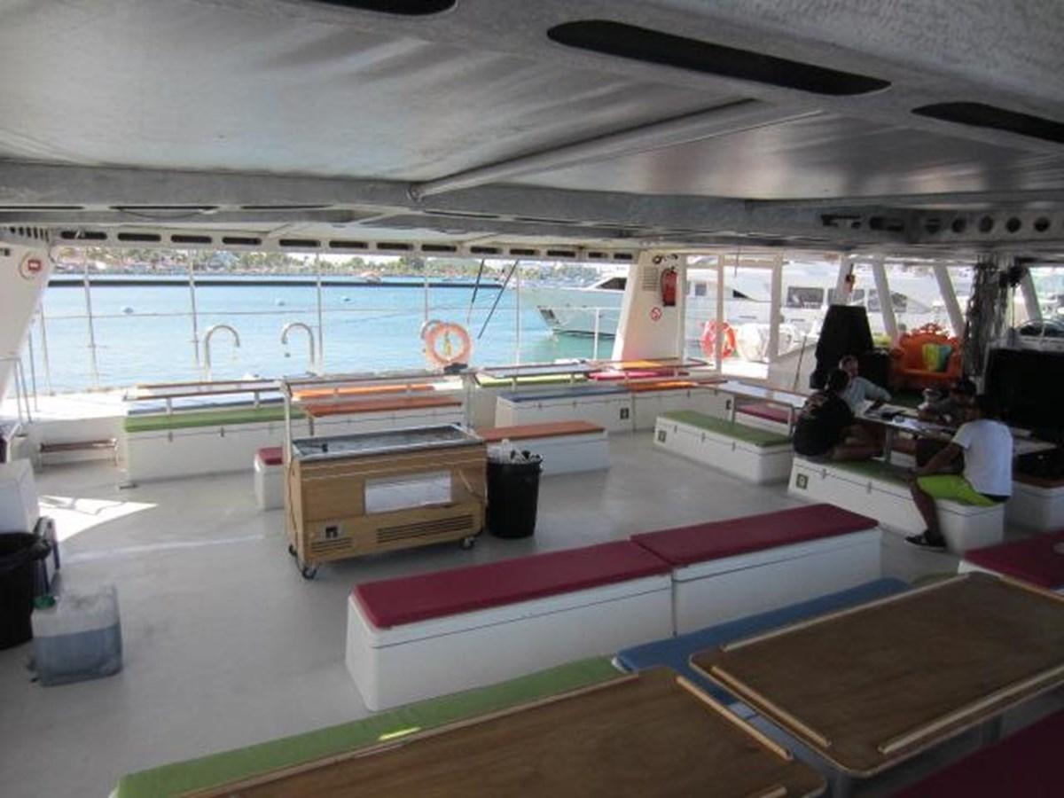 a room with a few people working aboard ECOLORATO Yacht for Sale