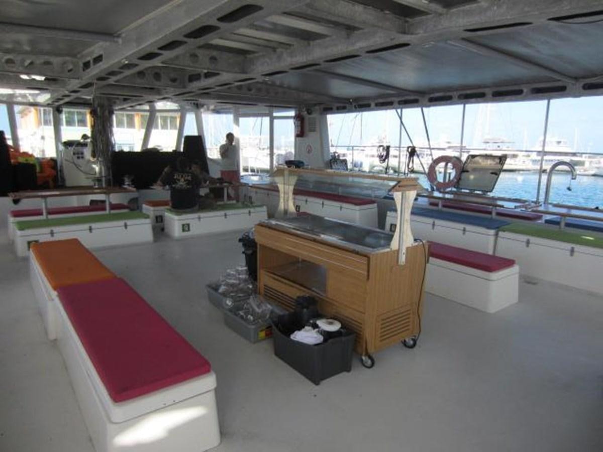 a room with several desks and a few people in it aboard ECOLORATO Yacht for Sale
