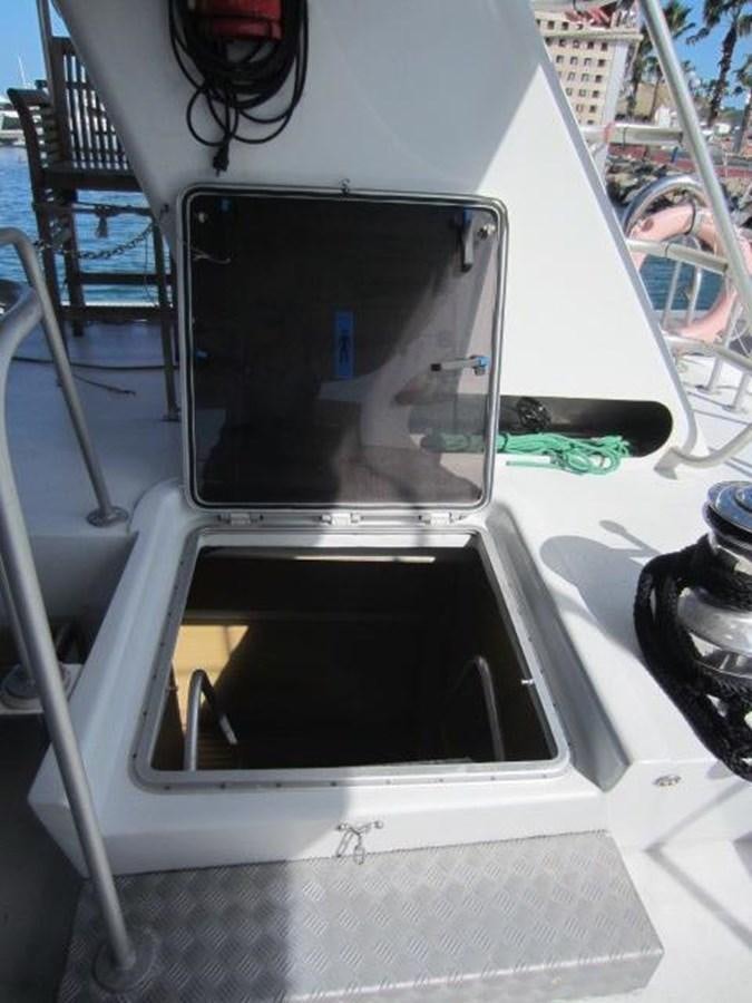 a white vehicle with a screen aboard ECOLORATO Yacht for Sale