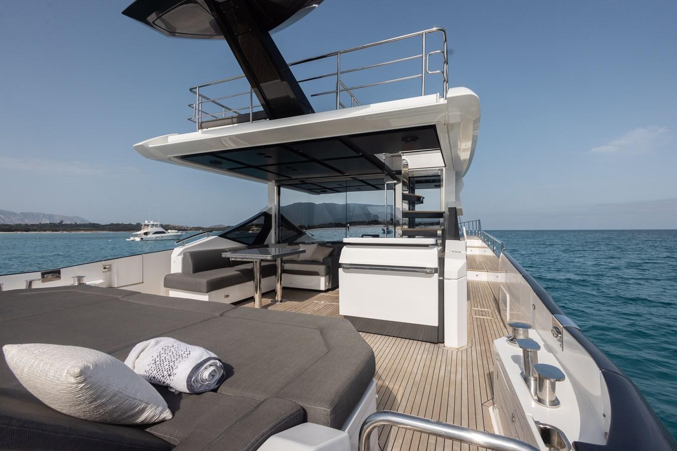 a boat on a body of water aboard ESCAPE Yacht for Sale