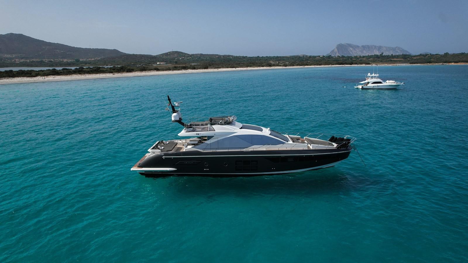 a boat in the water aboard ESCAPE Yacht for Sale