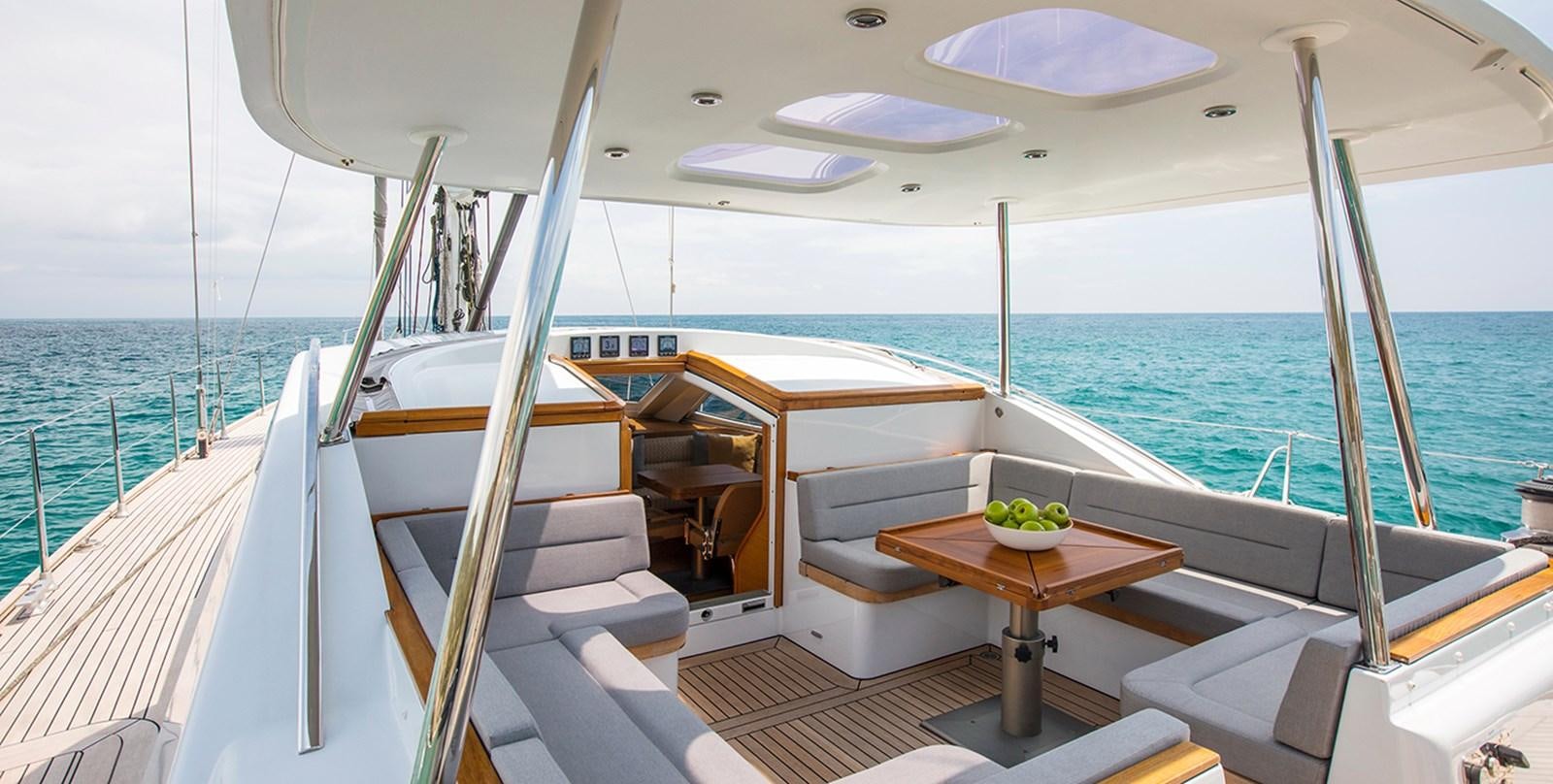 a boat on the water aboard VAYU Yacht for Sale