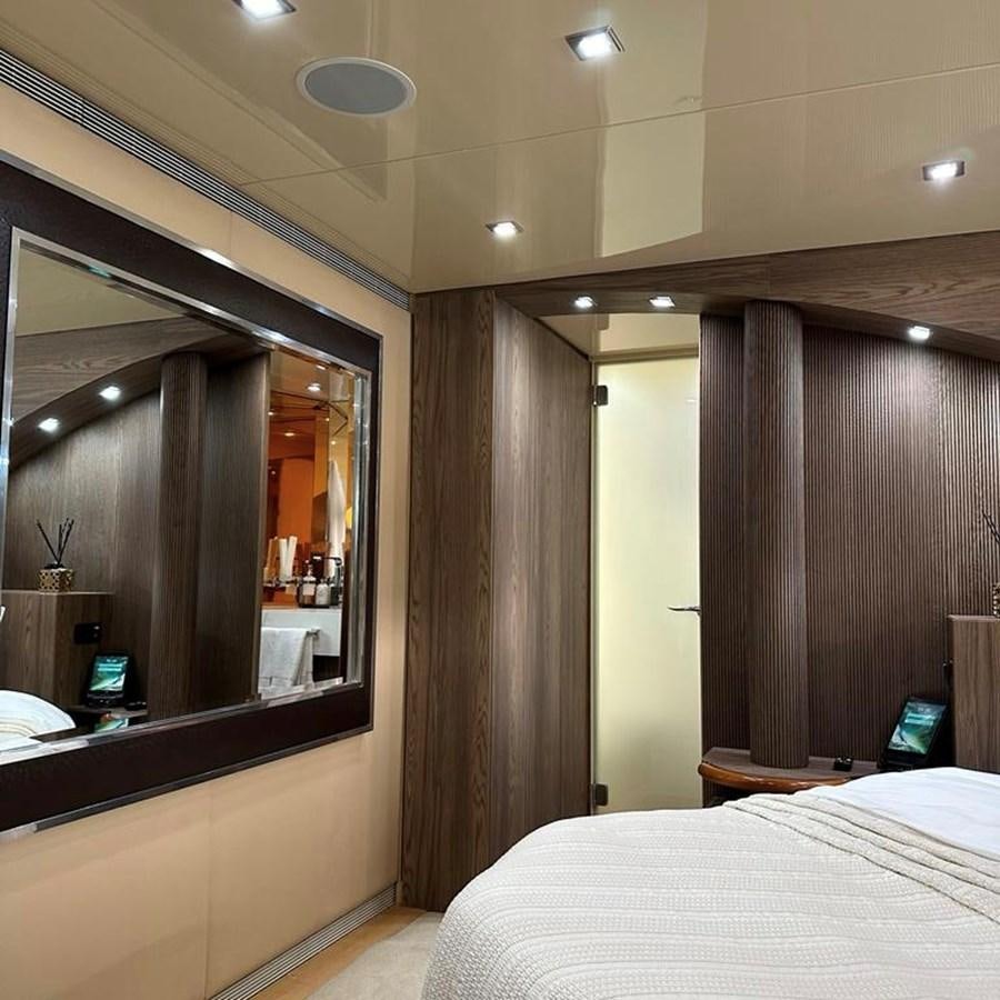 a hotel room with a bed aboard DALOLI Yacht for Sale