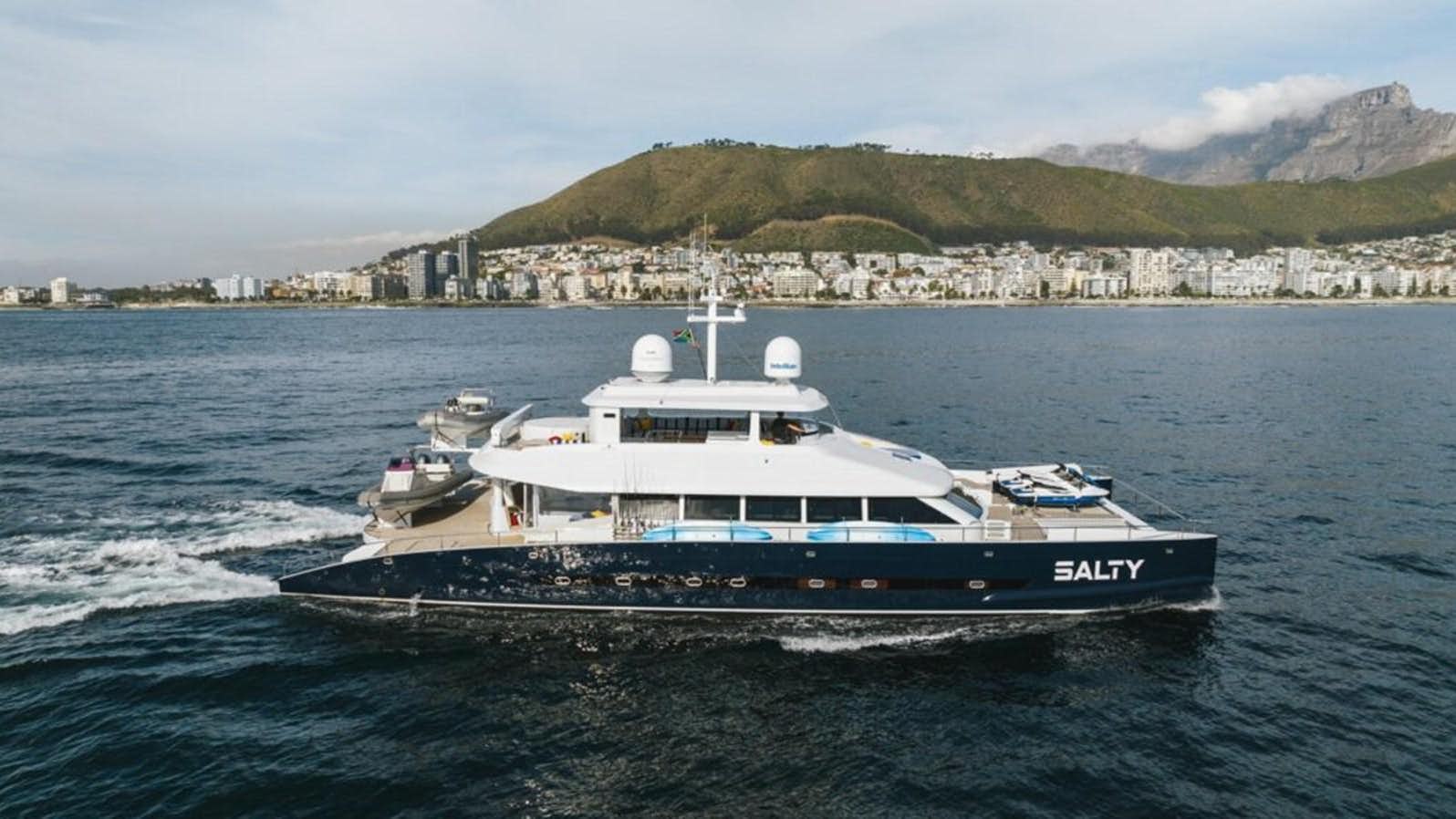 a boat on the water aboard SALTY Yacht for Sale