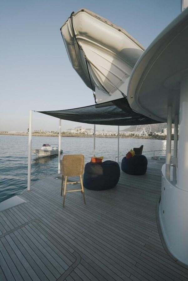 a boat on a dock aboard SALTY Yacht for Sale