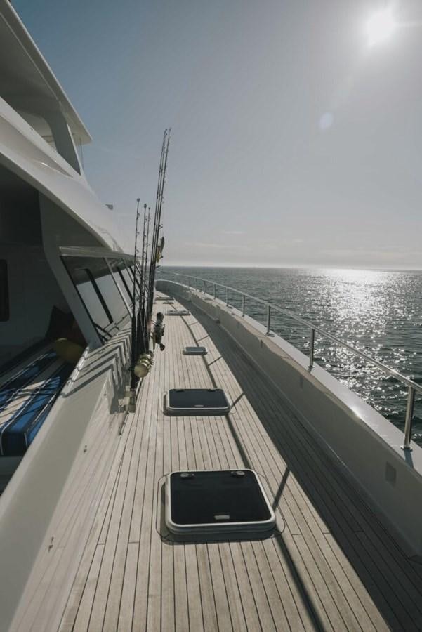 a car on a deck aboard SALTY Yacht for Sale