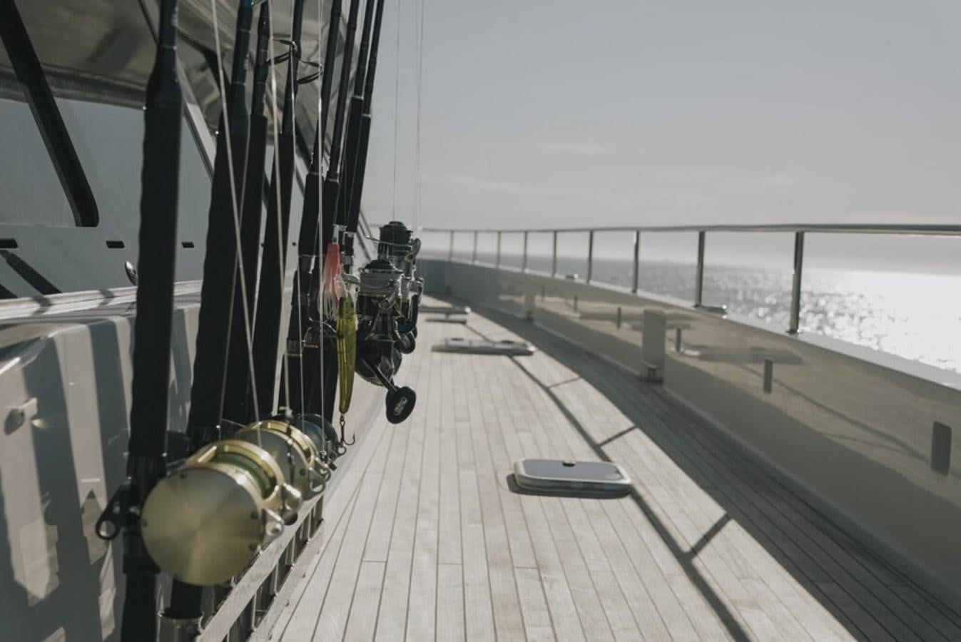 a large ship with a deck aboard SALTY Yacht for Sale