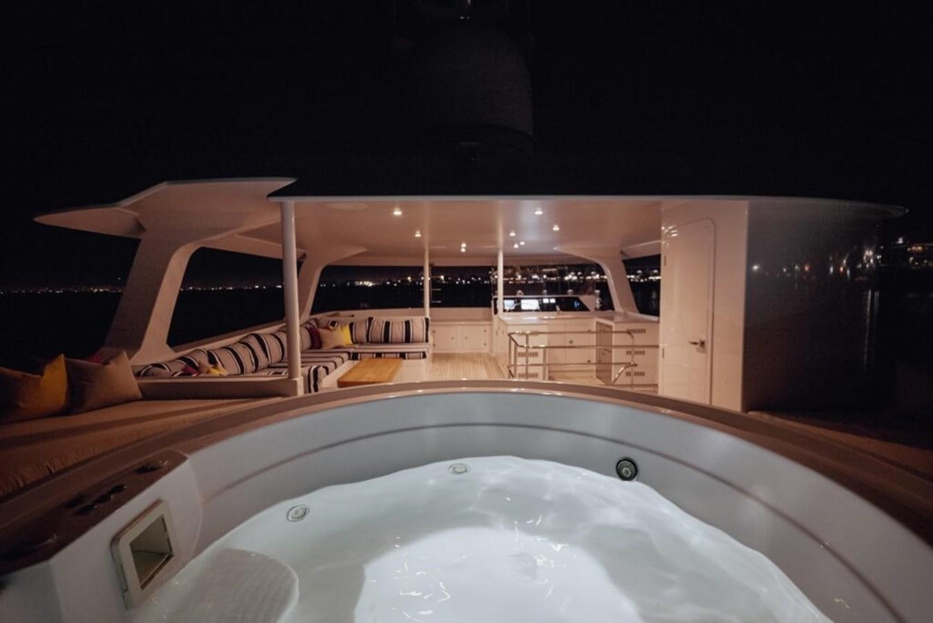 a large bathtub with a sink aboard SALTY Yacht for Sale