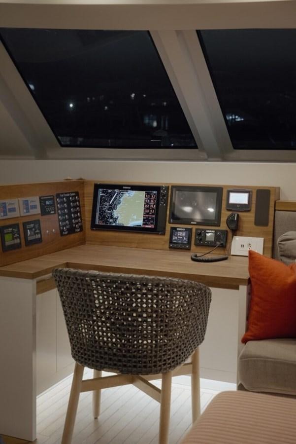 a chair in a room aboard SALTY Yacht for Sale