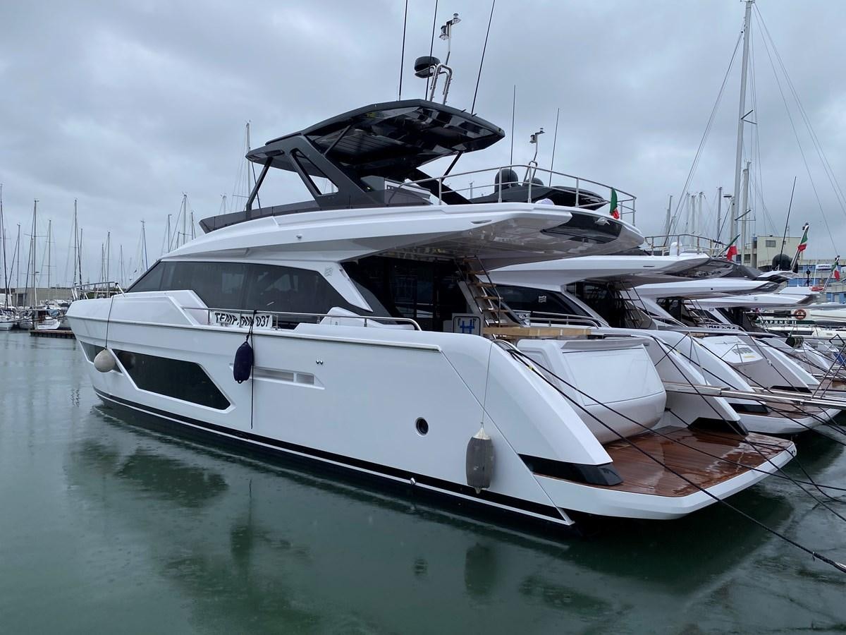 a white yacht in the water aboard MY ANGEL Yacht for Sale