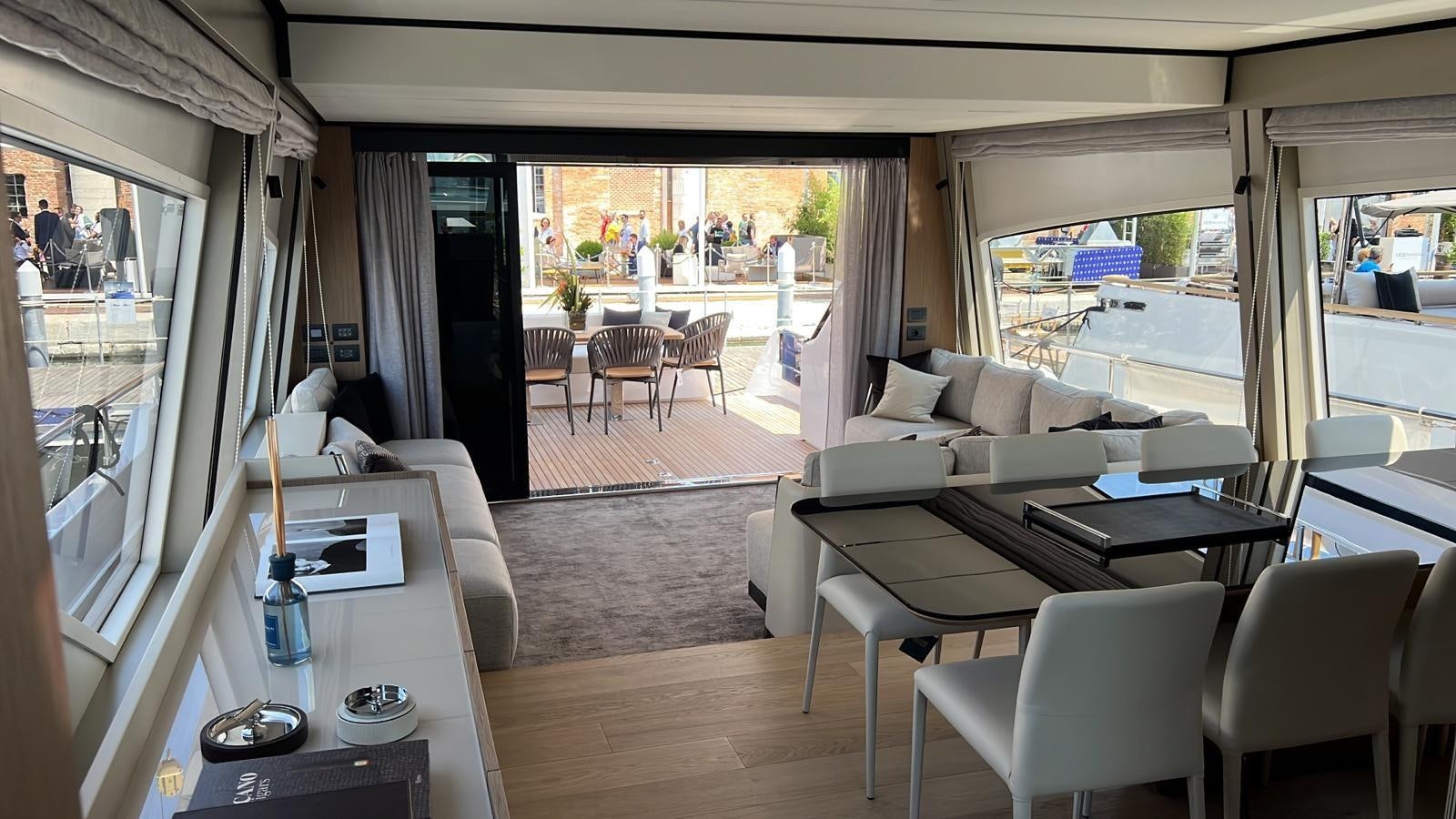 inside of a car aboard MY ANGEL Yacht for Sale