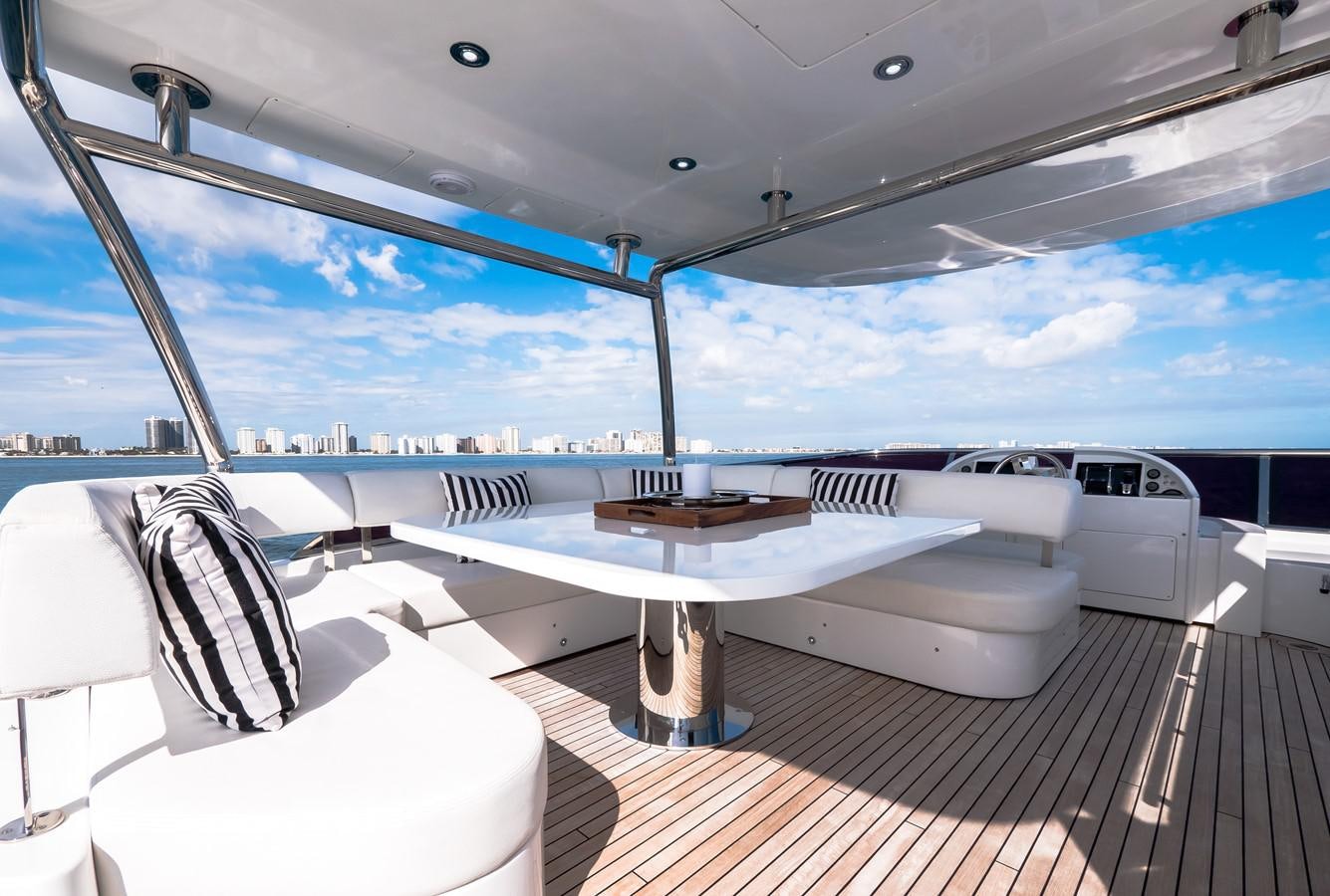 a boat on a deck aboard 2016 AZIMUT 76 MAGELLANO THE EQUITES Yacht for Sale