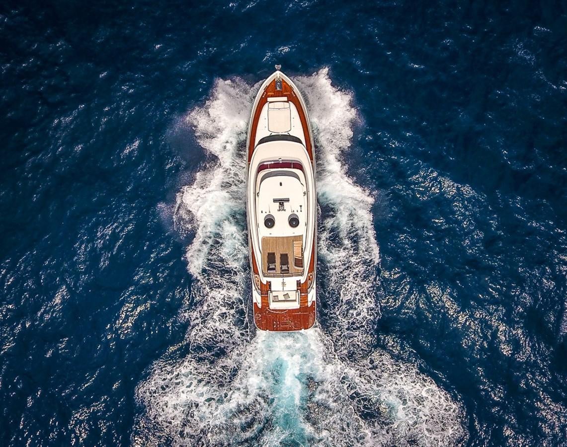 a rocket blasting off aboard 2016 AZIMUT 76 MAGELLANO THE EQUITES Yacht for Sale