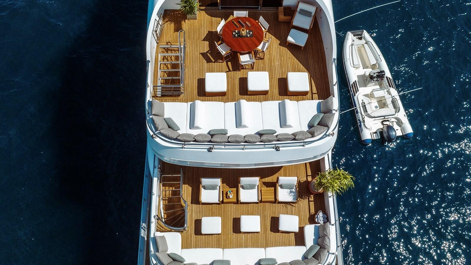 a boat on the water aboard LOTUS Yacht for Sale