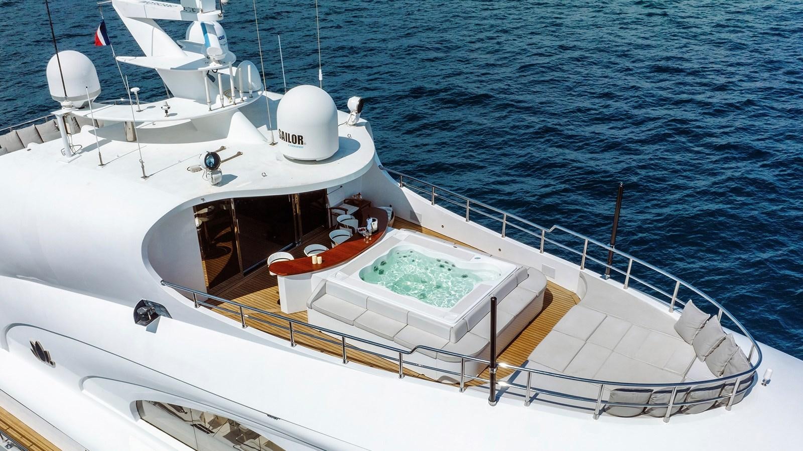 a boat on the water aboard LOTUS Yacht for Sale