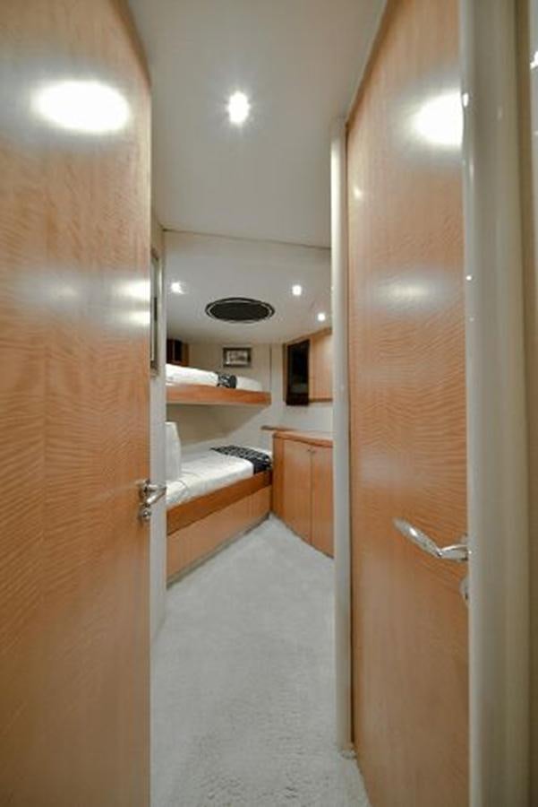 a bathroom with a sink and a bathtub aboard 2007 LAZZARA 84 MOTOR Yacht for Sale