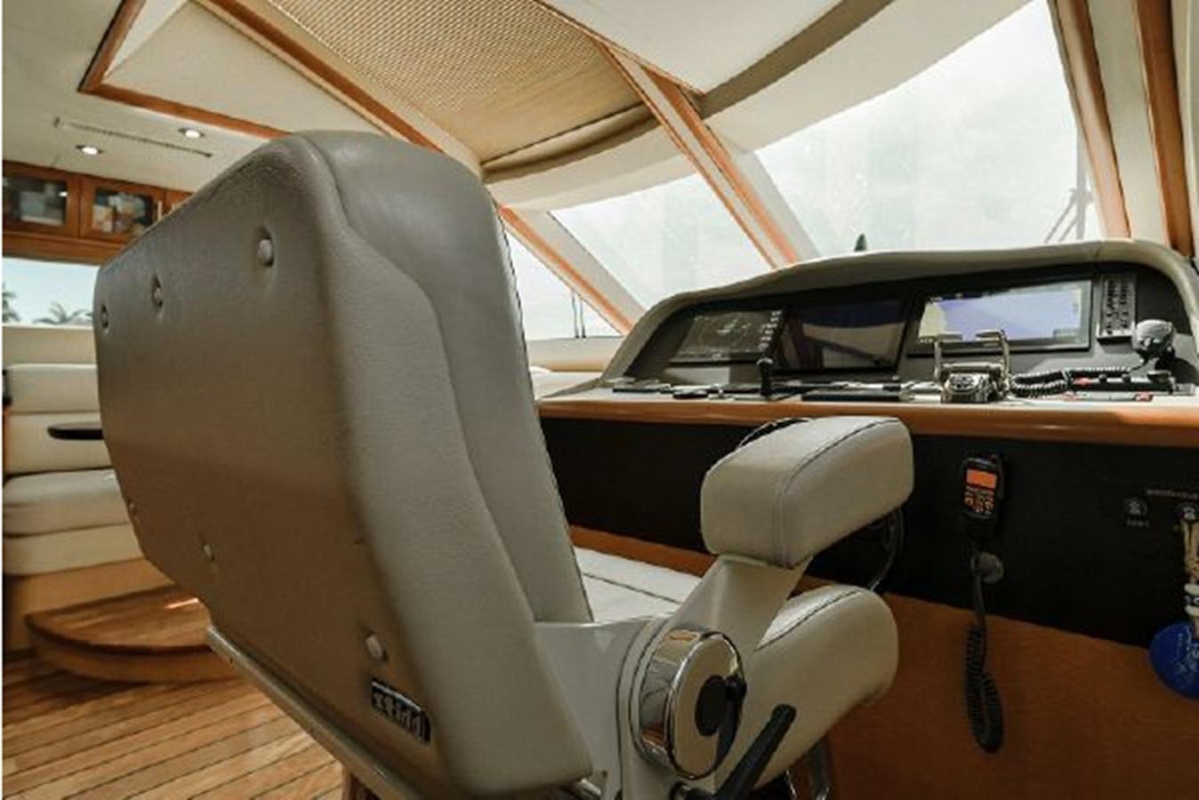 the interior of a car aboard 2007 LAZZARA 84 MOTOR Yacht for Sale