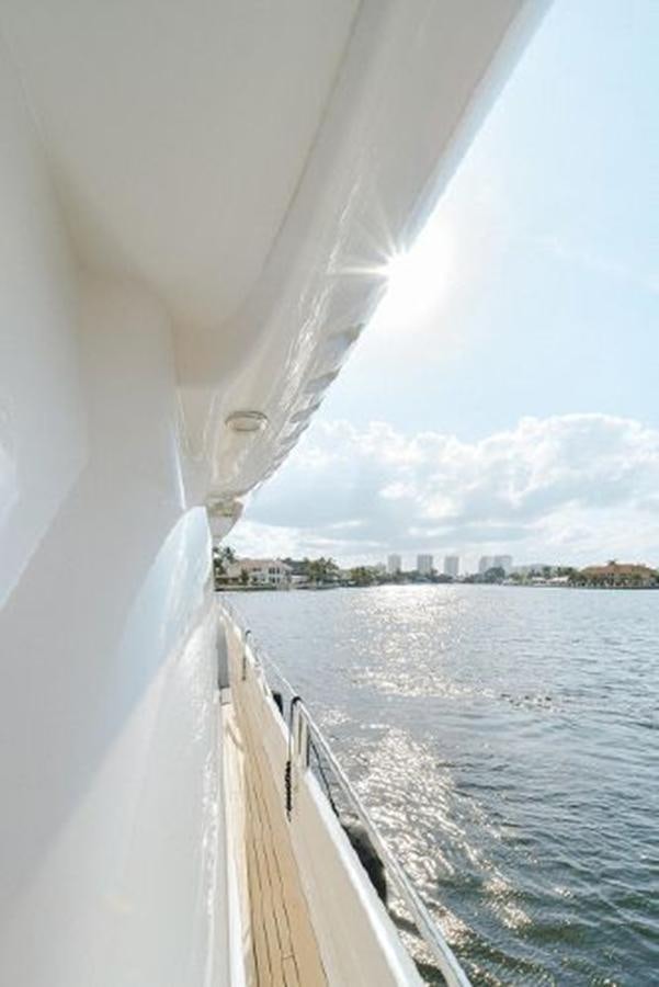 a boat on the water aboard 2007 LAZZARA 84 MOTOR Yacht for Sale