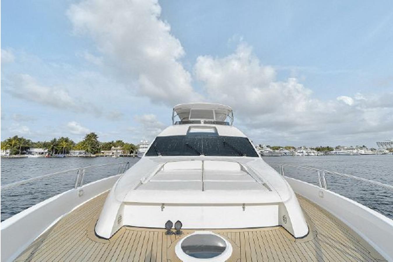 a boat on a deck aboard 2007 LAZZARA 84 MOTOR Yacht for Sale