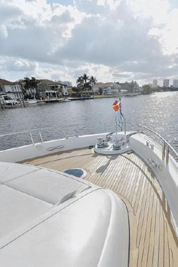 a boat on the water aboard 2007 LAZZARA 84 MOTOR Yacht for Sale